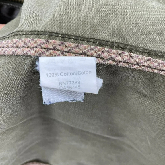 J.Crew Field Utility Jacket Women's 2XS Forest Green Waxed Resin Zipper Pocket - Picture 12 of 13